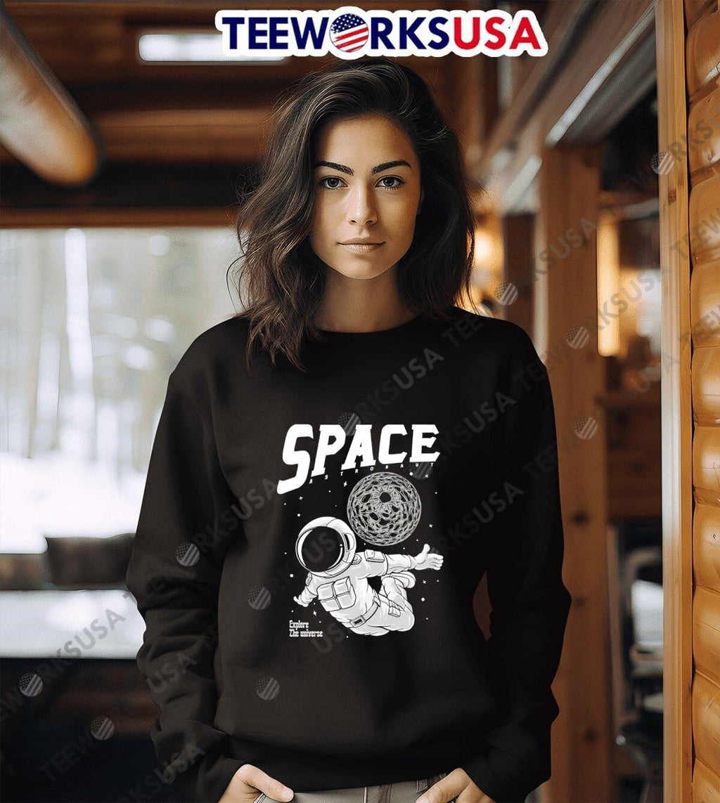 Space Astronaut Explore The Universe - Adult & Kids T-Shirts, Sweatshirts & Hoodies apparel design preview 6