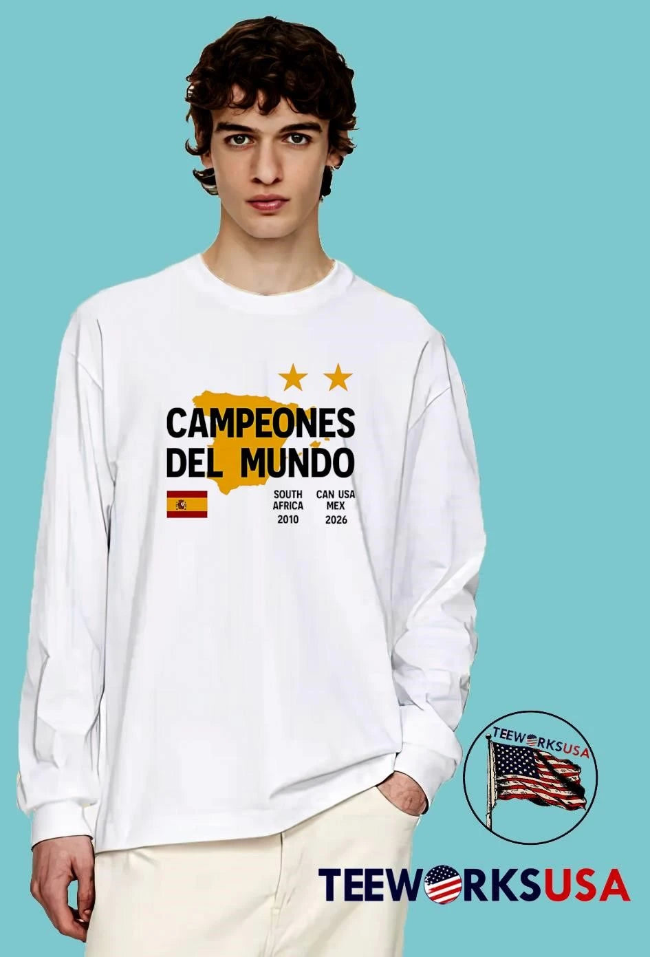 Spain National Soccer Team Apparel Campeones Del - Adult & Kids T-Shirts, Sweatshirts & Hoodies apparel design preview 3
