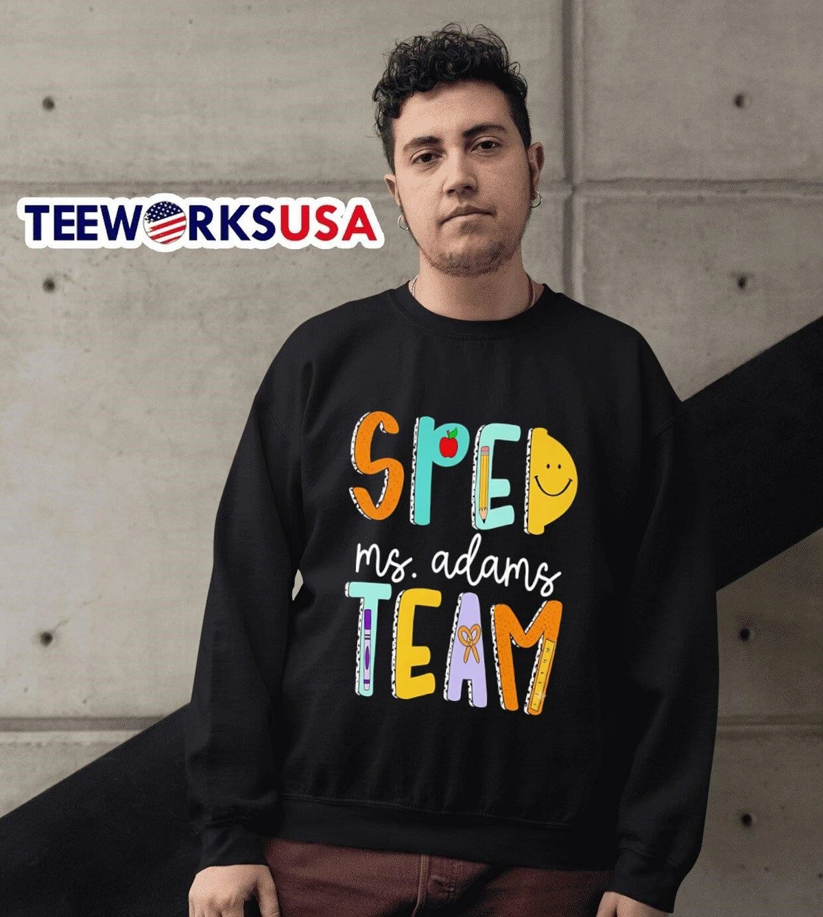 Sped Ms Adams Team - Adult & Kids T-Shirts, Sweatshirts & Hoodies apparel design preview 6