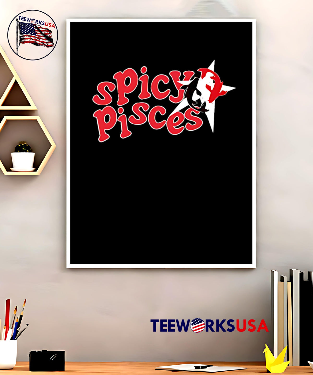 Spicy Pisces Design - Adult & Kids T-Shirts, Sweatshirts & Hoodies apparel design preview 5