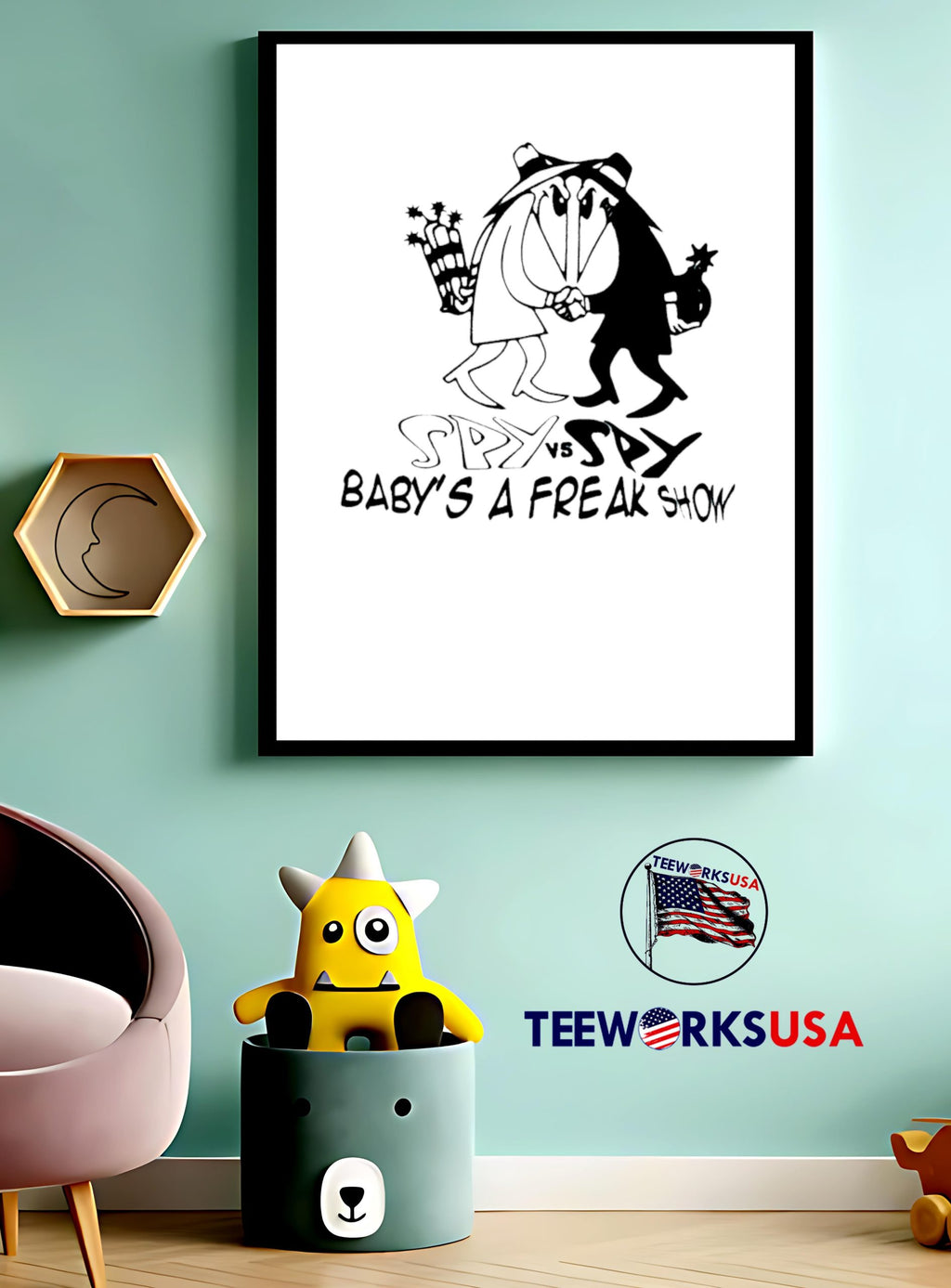 Spy vs baby's a freak show - Adult & Kids T-Shirts, Sweatshirts & Hoodies apparel design preview 3