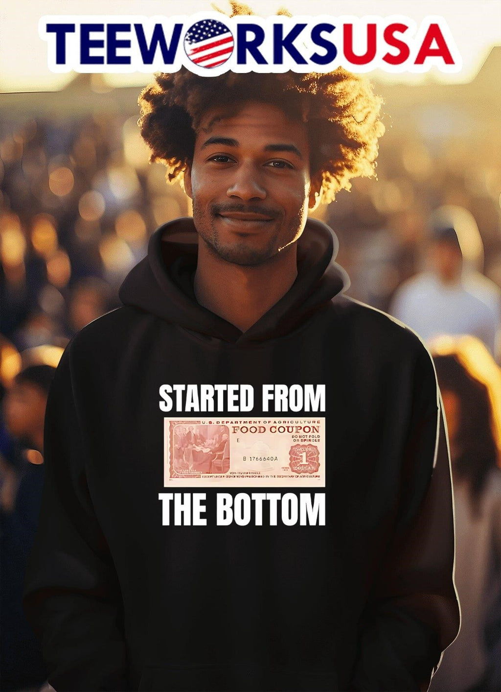 Started from the bottom food coupon - Adult & Kids T-Shirts, Sweatshirts & Hoodies apparel design preview 2