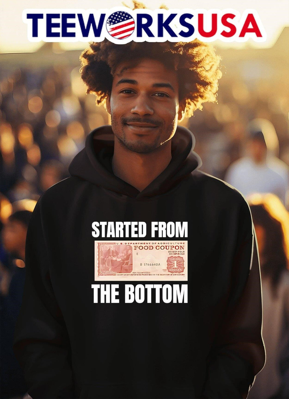 Started from the bottom food coupon - Adult & Kids T-Shirts, Sweatshirts & Hoodies apparel design preview 2