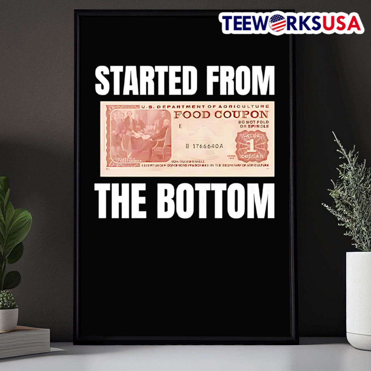 Started from the bottom food coupon - Adult & Kids T-Shirts, Sweatshirts & Hoodies apparel design preview 5