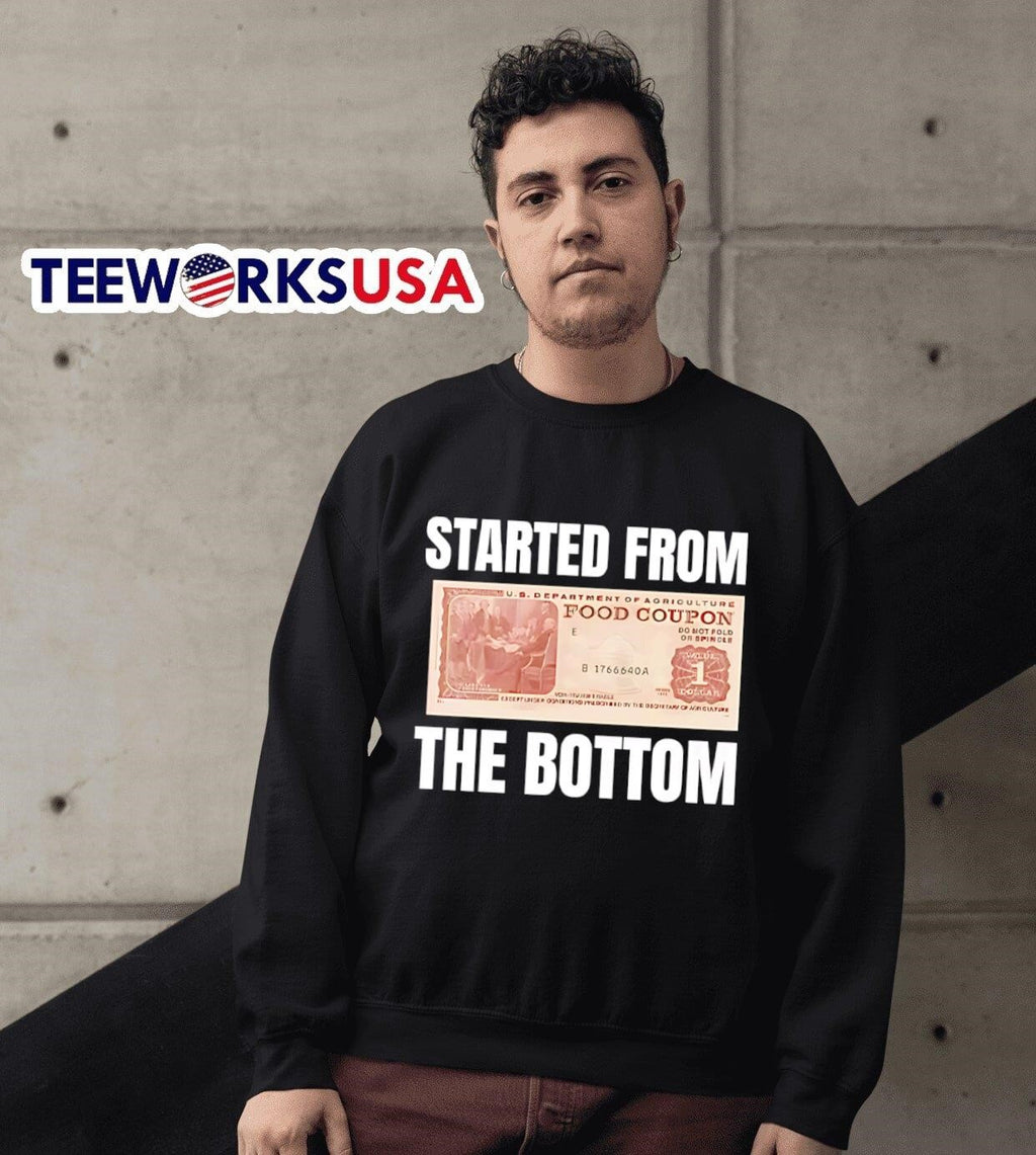Started from the bottom food coupon - Adult & Kids T-Shirts, Sweatshirts & Hoodies apparel design preview 6