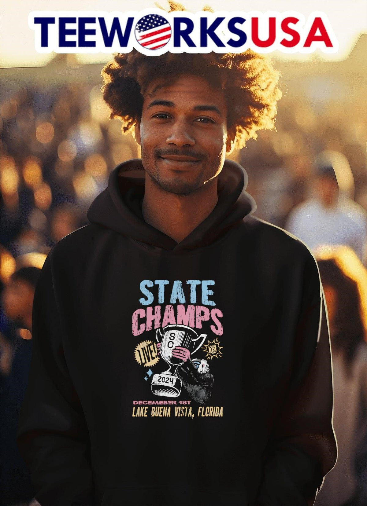 State Champs trophy - Adult & Kids T-Shirts, Sweatshirts & Hoodies apparel design preview 2