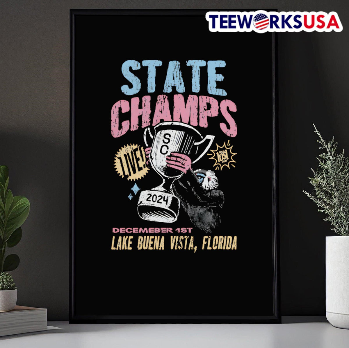 State Champs trophy - Adult & Kids T-Shirts, Sweatshirts & Hoodies apparel design preview 5