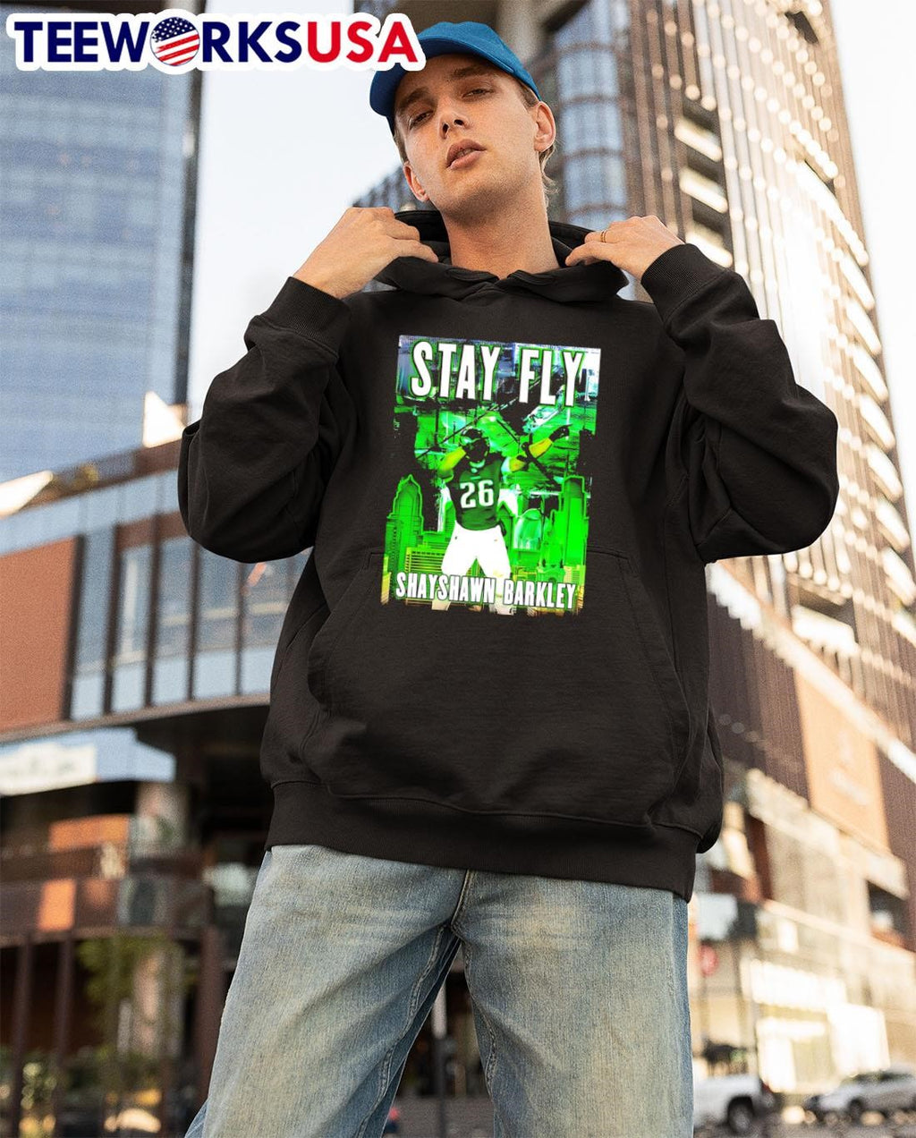 Stay Fly Shayshawn Barkley - Adult & Kids T-Shirts, Sweatshirts & Hoodies apparel design preview 3