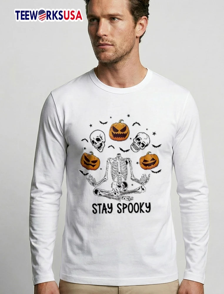 Stay Spooky Headless Skeleton Meditating Floating - Adult & Kids T-Shirts, Sweatshirts & Hoodies apparel design preview 3