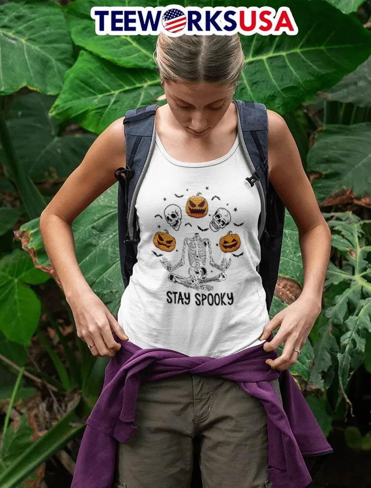 Stay Spooky Headless Skeleton Meditating Floating - Adult & Kids T-Shirts, Sweatshirts & Hoodies apparel design preview 4