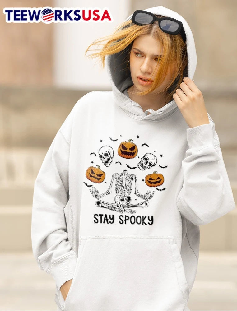 Stay Spooky Headless Skeleton Meditating Floating - Adult & Kids T-Shirts, Sweatshirts & Hoodies apparel design preview 5