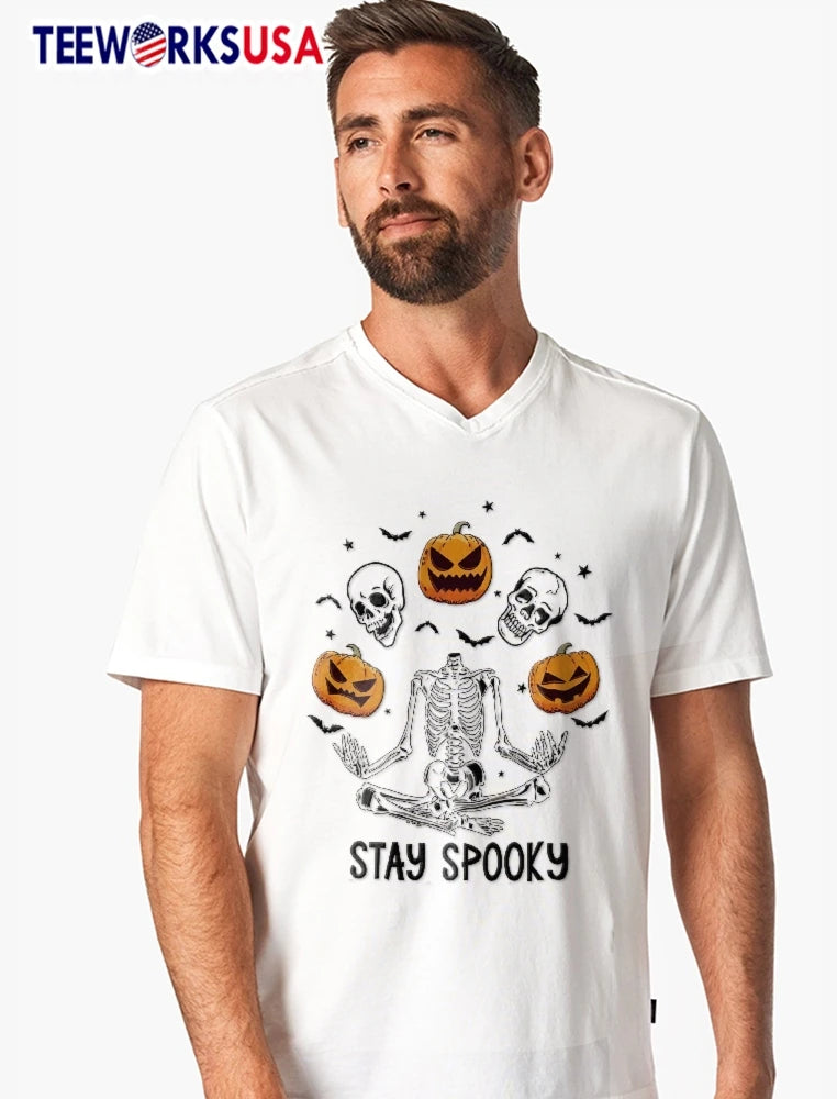 Stay Spooky Headless Skeleton Meditating Floating - Adult & Kids T-Shirts, Sweatshirts & Hoodies apparel design preview 7