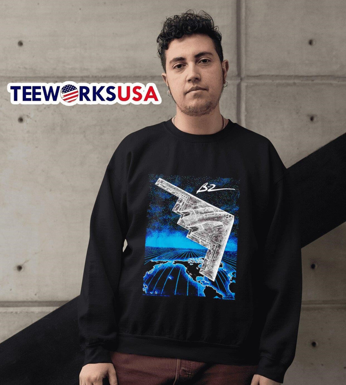 Stealth B2 bomber midnight hammer - Adult & Kids T-Shirts, Sweatshirts & Hoodies apparel design preview 6