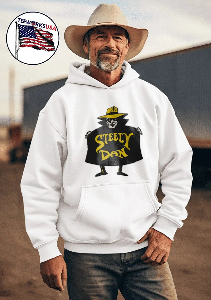 Steely Dan man wearing hat trench coat - Adult & Kids T-Shirts, Sweatshirts & Hoodies apparel design preview 3