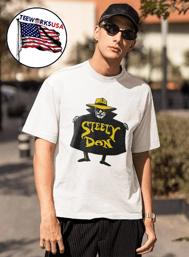 Steely Dan man wearing hat trench coat - Adult & Kids T-Shirts, Sweatshirts & Hoodies apparel design preview 1