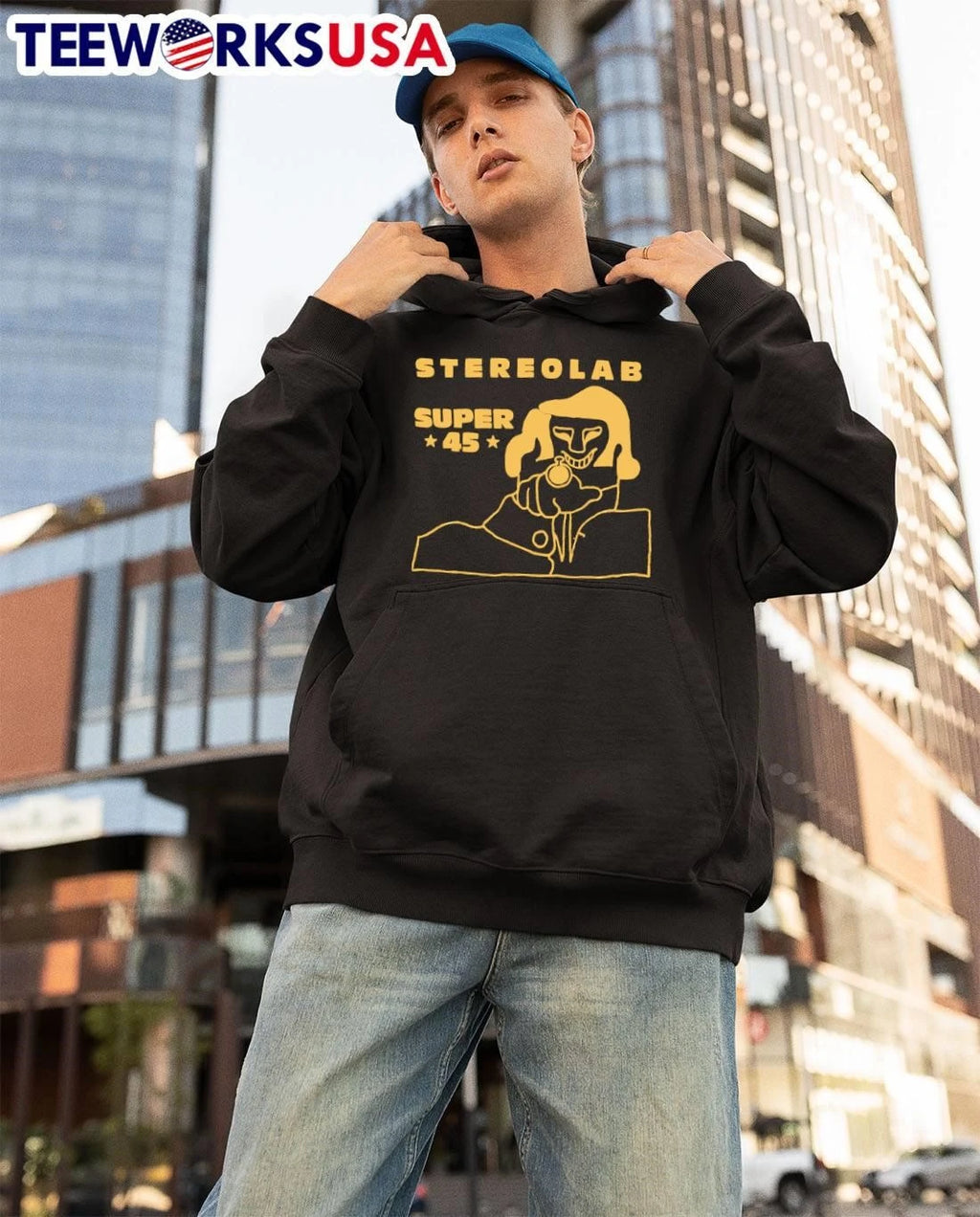 Stereolab Super 45 Star Graphic Music Band - Adult & Kids T-Shirts, Sweatshirts & Hoodies apparel design preview 3