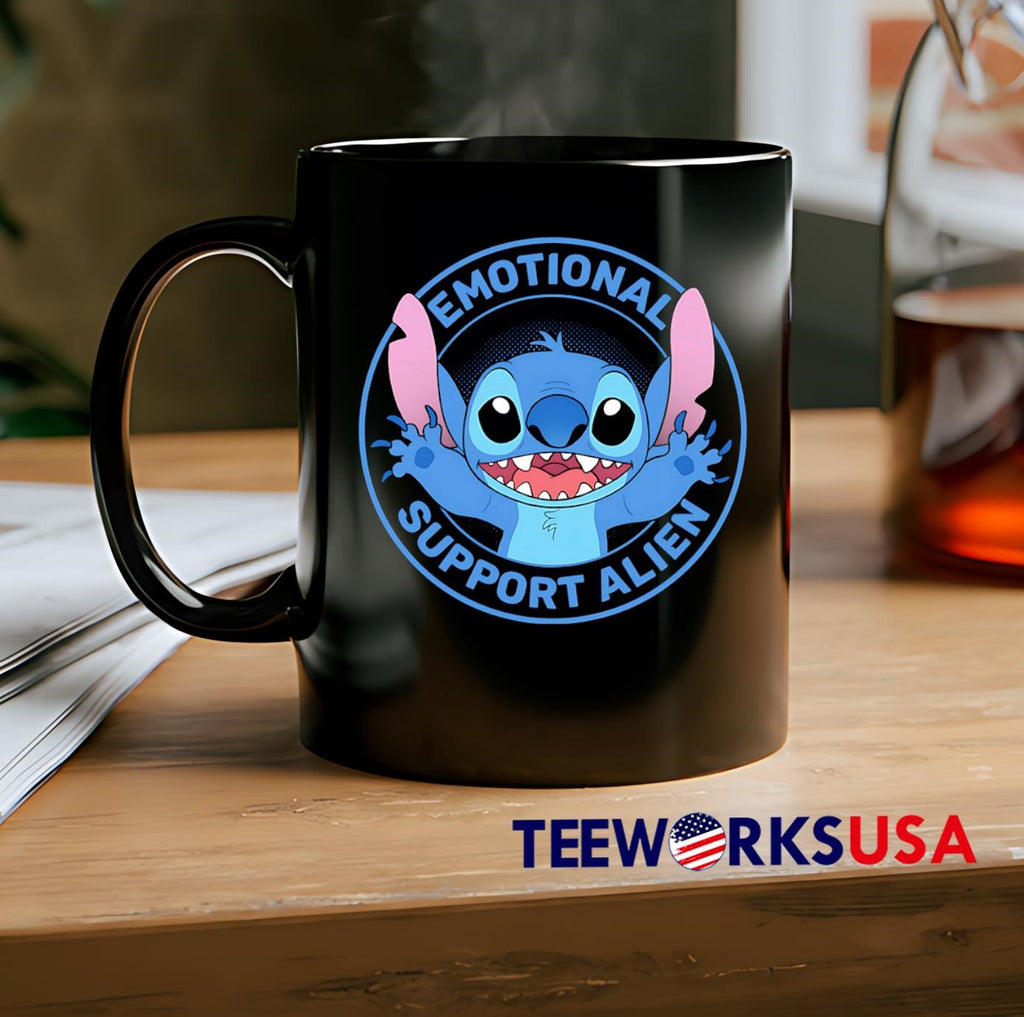 Stitches Emotional Support Alien - Adult & Kids T-Shirts, Sweatshirts & Hoodies apparel design preview 2