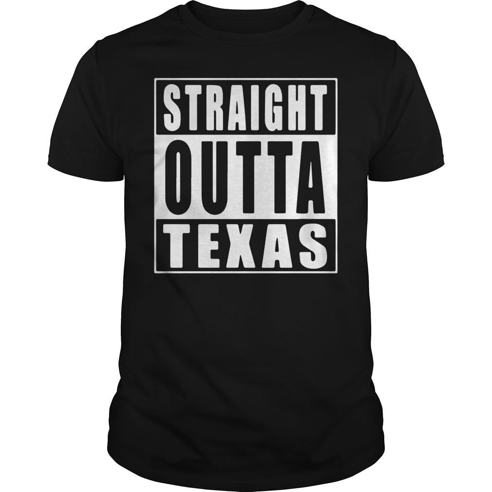Straight Outta Texas Black - Adult & Kids T-Shirts, Sweatshirts & Hoodies apparel design preview 1