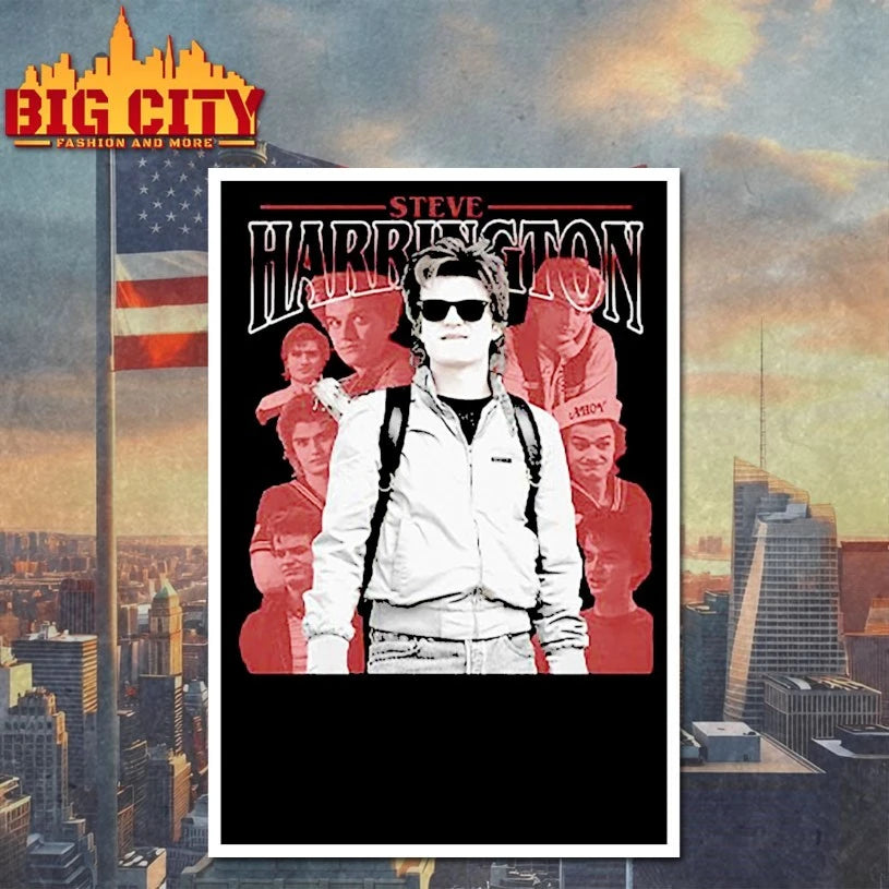 Stranger Things 5 Steve Harrington graphic - Adult & Kids T-Shirts, Sweatshirts & Hoodies apparel design preview 4
