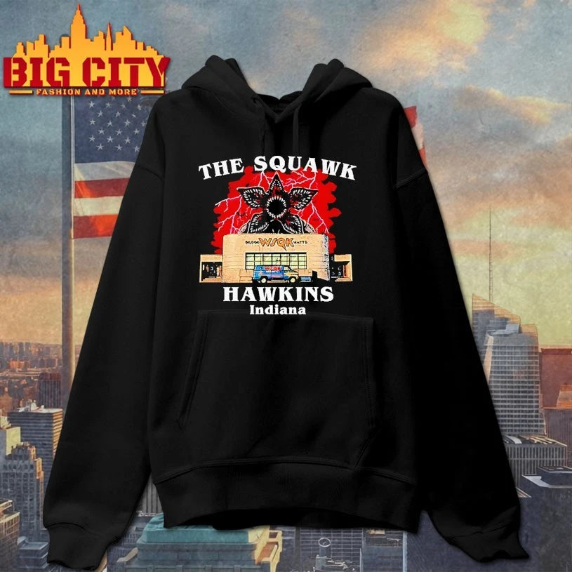 Stranger Things Demogorgons The Squawk Hawkins - Adult & Kids T-Shirts, Sweatshirts & Hoodies apparel design preview 2
