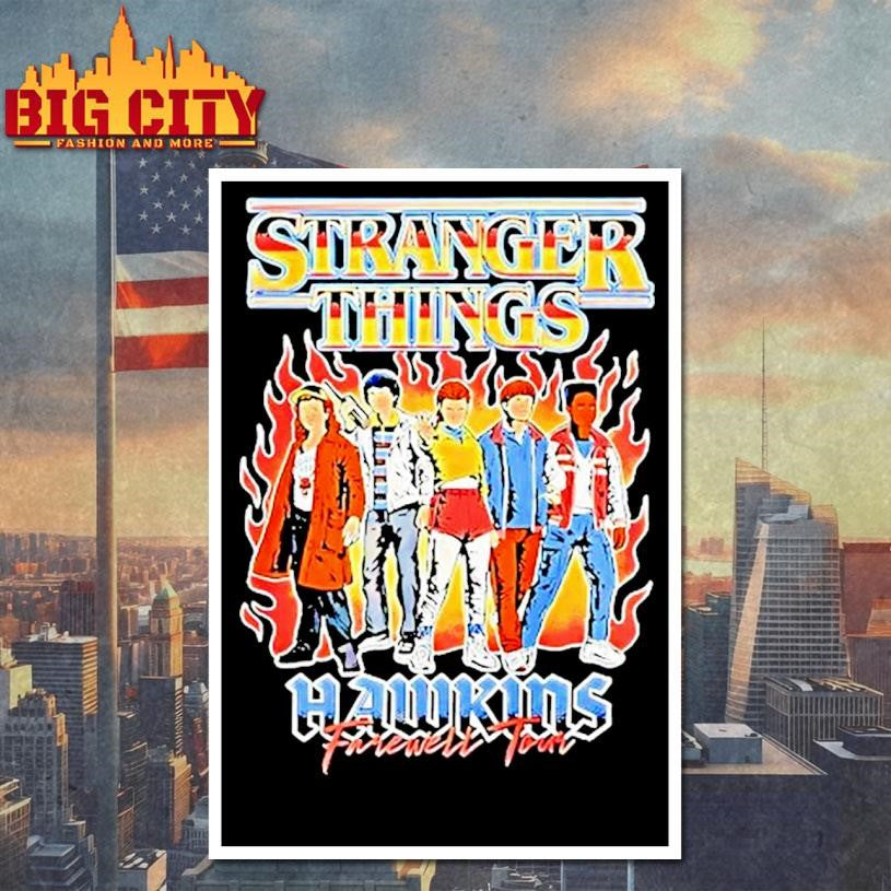 Stranger Things Hawkins Farewell Tour - Adult & Kids T-Shirts, Sweatshirts & Hoodies apparel design preview 4