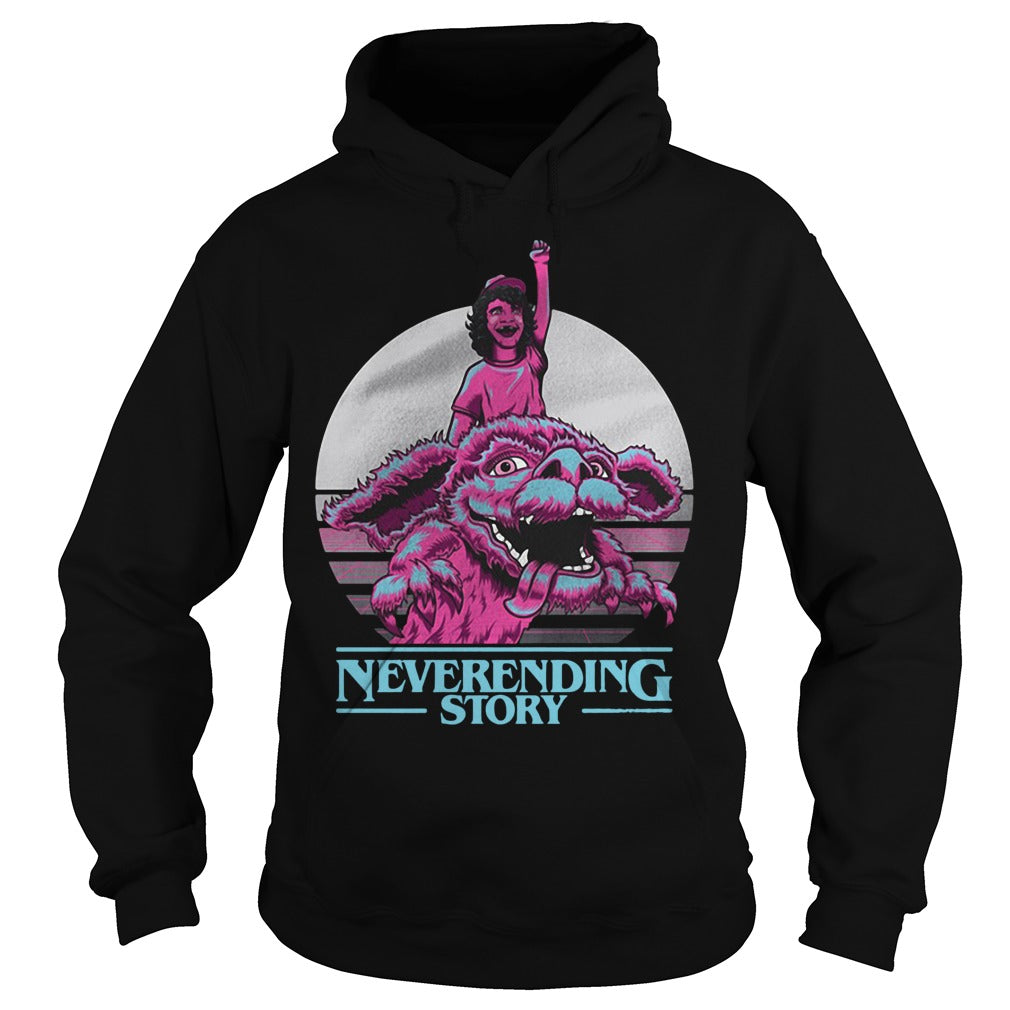 Stranger Things Mashup Neverending Story - Adult & Kids T-Shirts, Sweatshirts & Hoodies apparel design preview 4