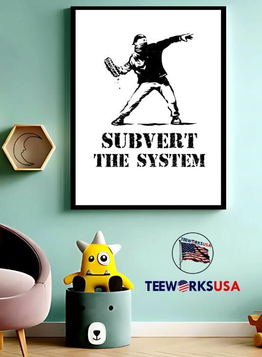 Subvert The System Hot Dog - Adult & Kids T-Shirts, Sweatshirts & Hoodies apparel design preview 3