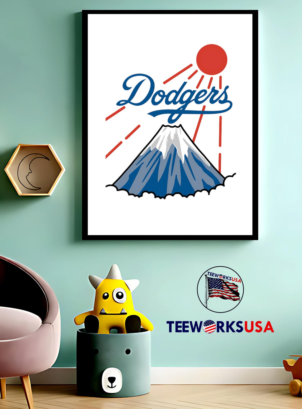 Sun Dodgers on Mountain Japan - Adult & Kids T-Shirts, Sweatshirts & Hoodies apparel design preview 3