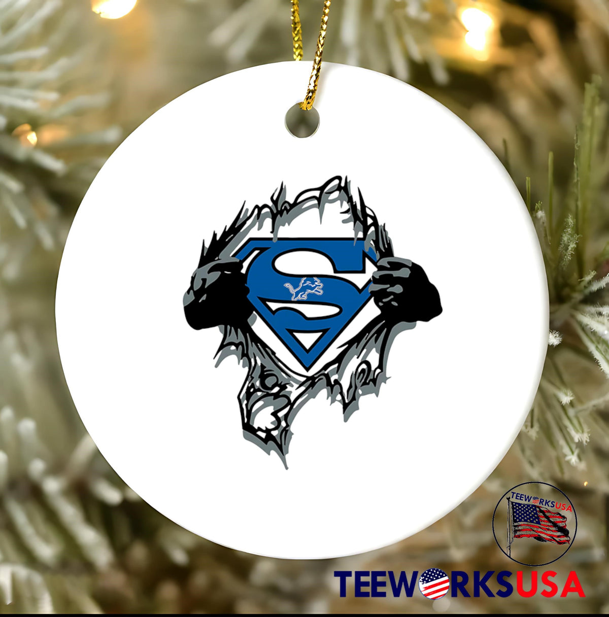 Superhero Detroit Lions - Adult & Kids T-Shirts, Sweatshirts & Hoodies apparel design preview 3