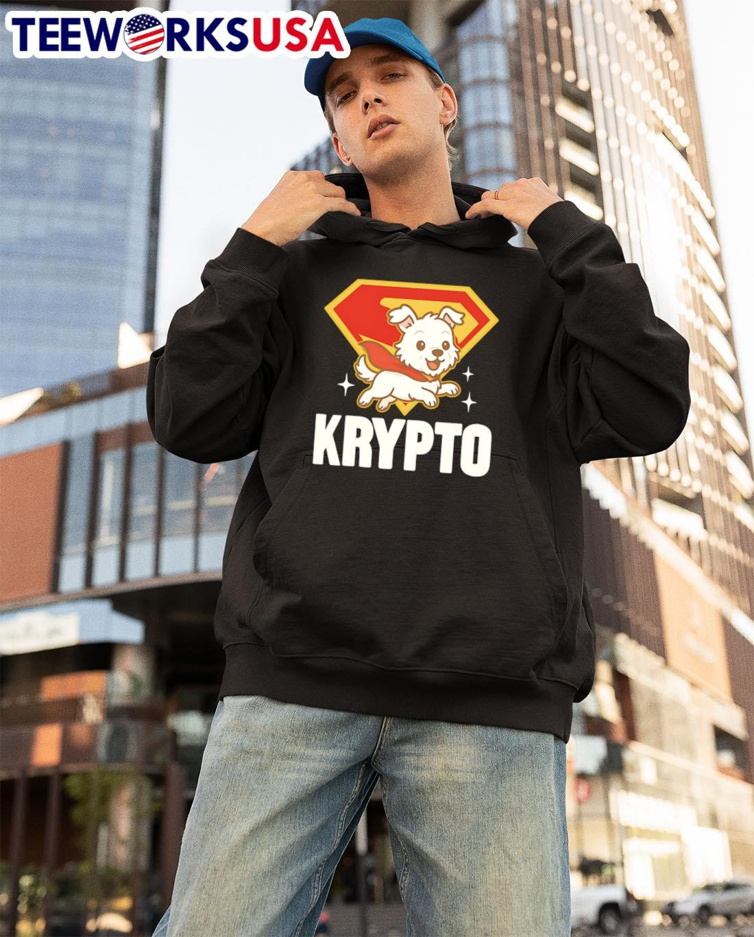 Superman Dog Krypto - Adult & Kids T-Shirts, Sweatshirts & Hoodies apparel design preview 3