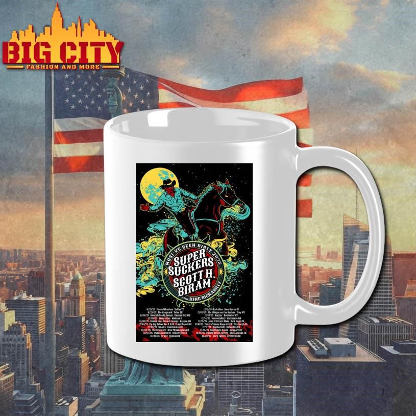 Supersuckers And Scott H. Biram Tour Poster - Adult & Kids T-Shirts, Sweatshirts & Hoodies apparel design preview 3