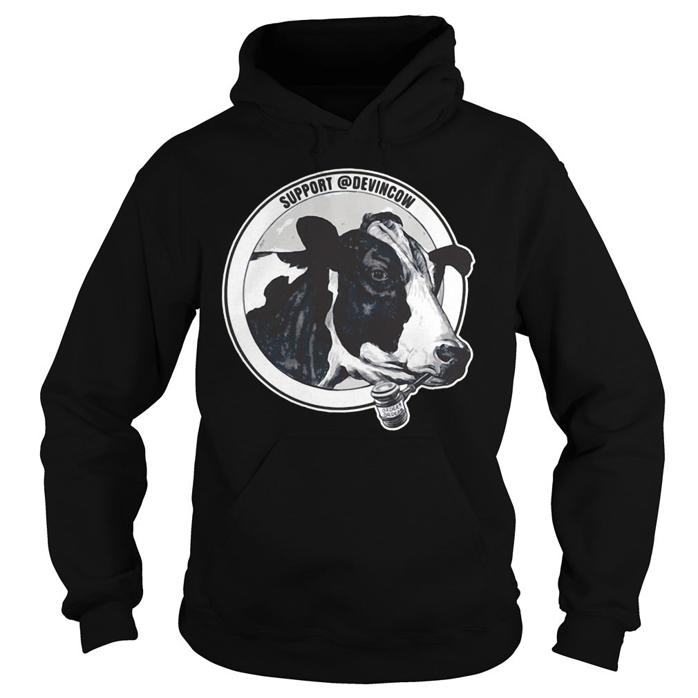 Support DevinCow Black - Adult & Kids T-Shirts, Sweatshirts & Hoodies apparel design preview 4