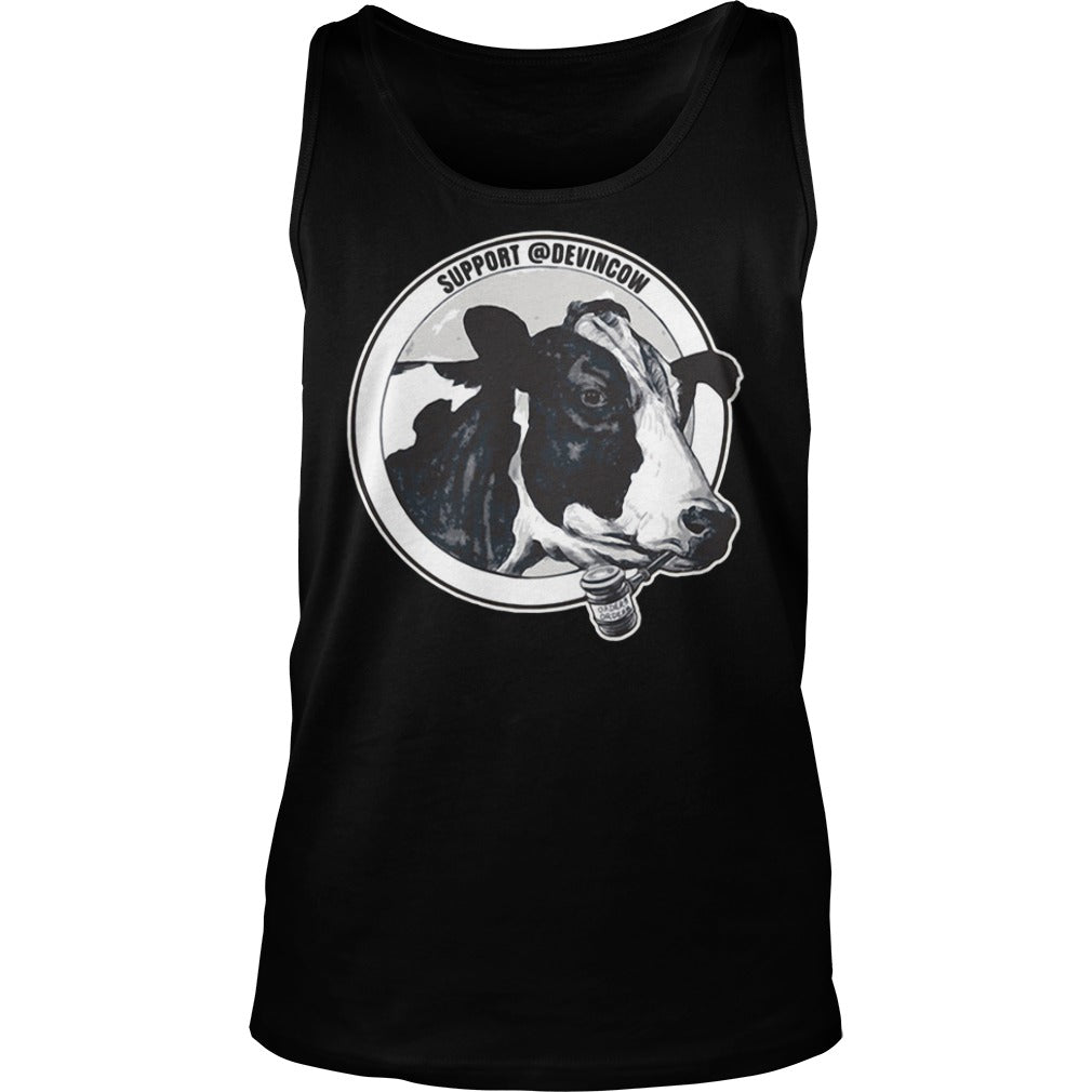 Support DevinCow Black - Adult & Kids T-Shirts, Sweatshirts & Hoodies apparel design preview 3