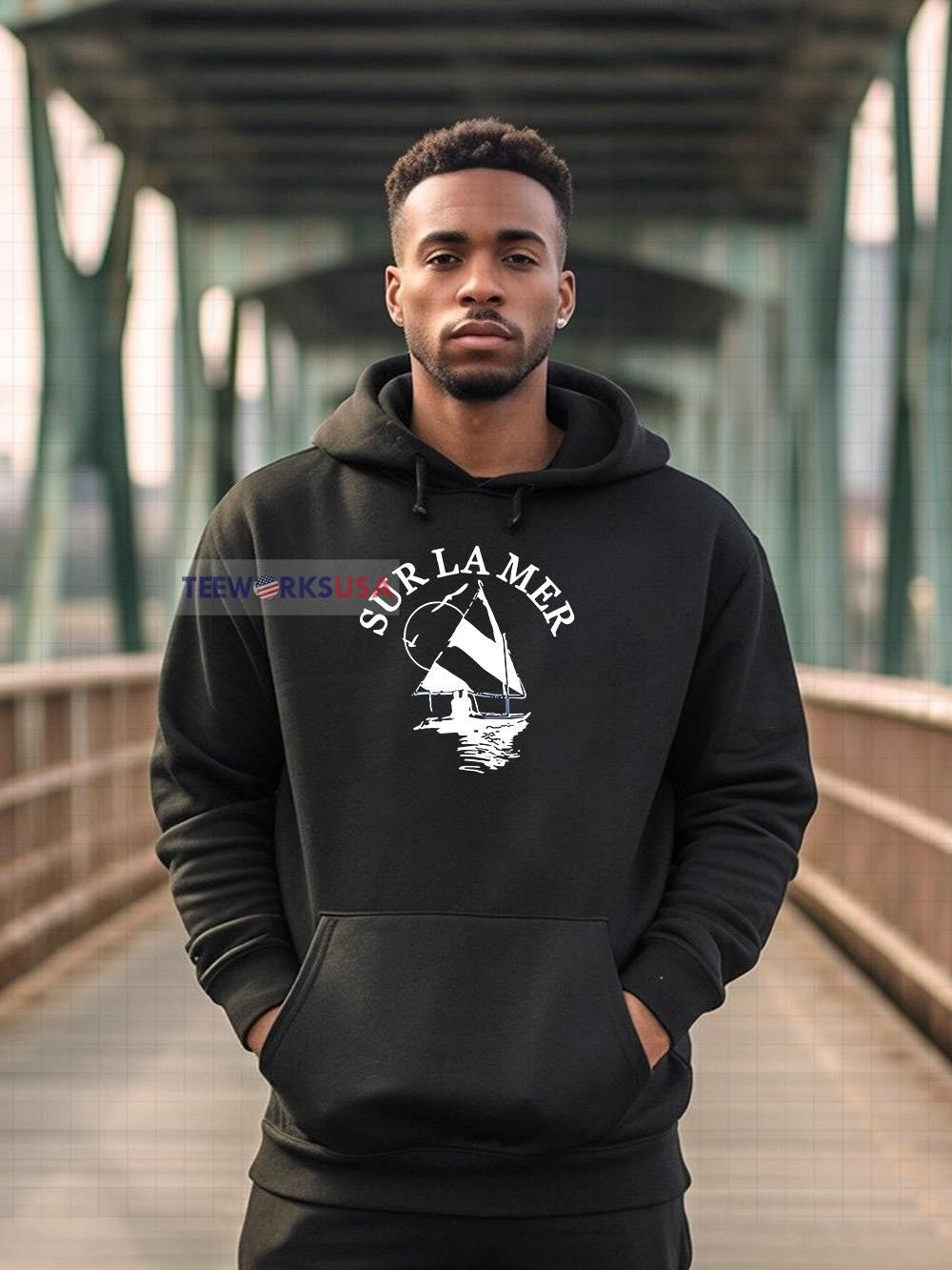 Sur La Mer Sailboat - Adult & Kids T-Shirts, Sweatshirts & Hoodies apparel design preview 2