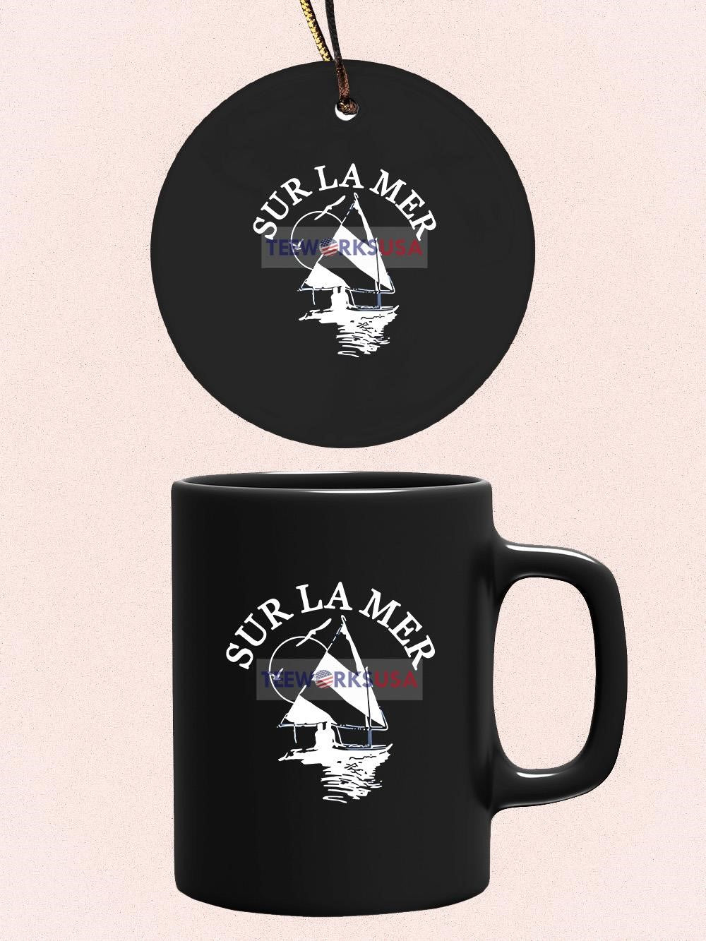 Sur La Mer Sailboat - Adult & Kids T-Shirts, Sweatshirts & Hoodies apparel design preview 4