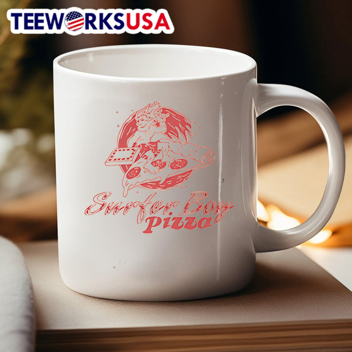 Surfer boy pizza - Adult & Kids T-Shirts, Sweatshirts & Hoodies apparel design preview 4