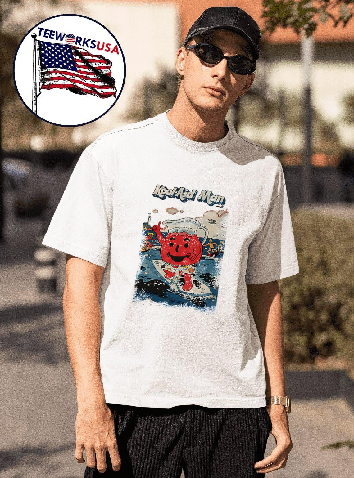 Surfing Kool-Aid Man 80s retro - Adult & Kids T-Shirts, Sweatshirts & Hoodies apparel design preview 1