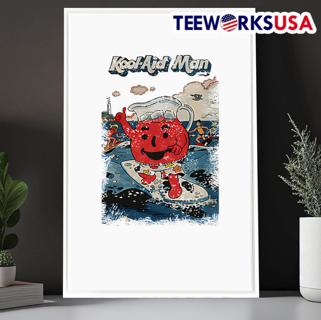 Surfing Kool-Aid Man 80s retro - Adult & Kids T-Shirts, Sweatshirts & Hoodies apparel design preview 6
