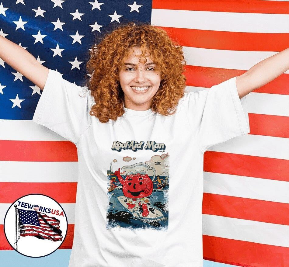 Surfing Kool-Aid Man 80s retro - Adult & Kids T-Shirts, Sweatshirts & Hoodies apparel design preview 7