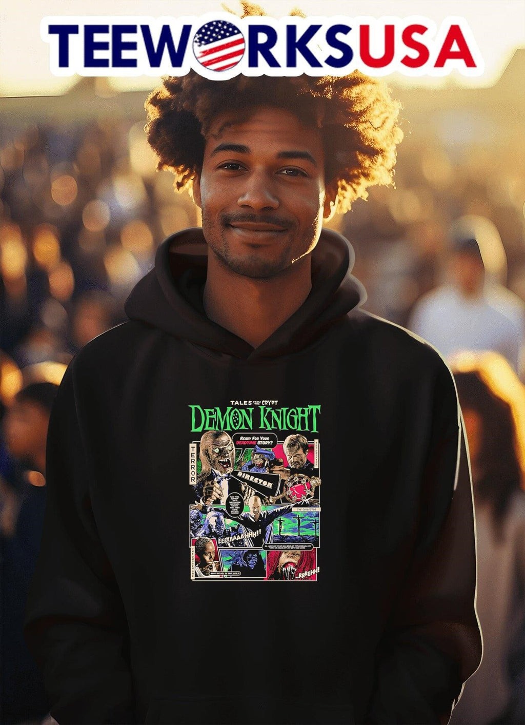 Tales from the Crypt Demon Knight - Adult & Kids T-Shirts, Sweatshirts & Hoodies apparel design preview 2