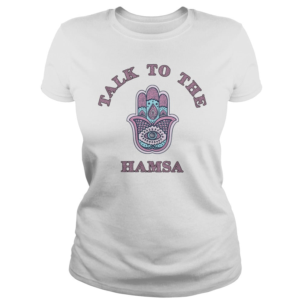 Talk To The Hamsa - Adult & Kids T-Shirts, Sweatshirts & Hoodies apparel design preview 2