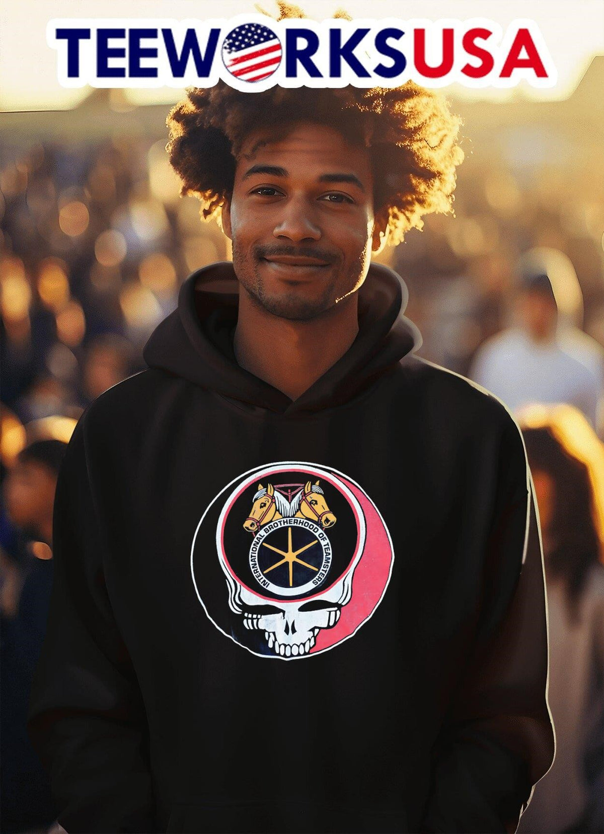Teamsters x Grateful Dead - Adult & Kids T-Shirts, Sweatshirts & Hoodies apparel design preview 2