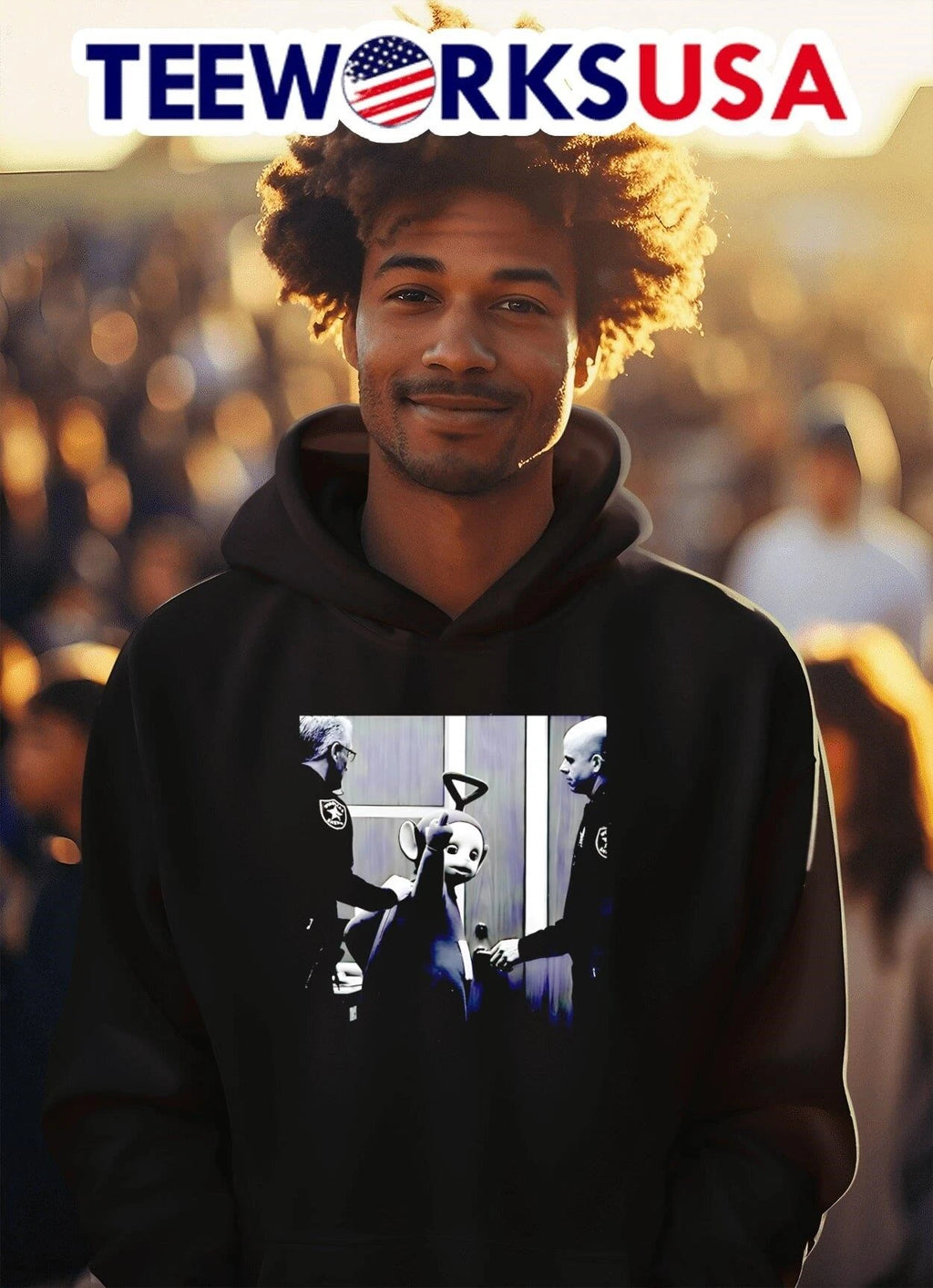 Teletubby Flipping The Bird - Adult & Kids T-Shirts, Sweatshirts & Hoodies apparel design preview 2