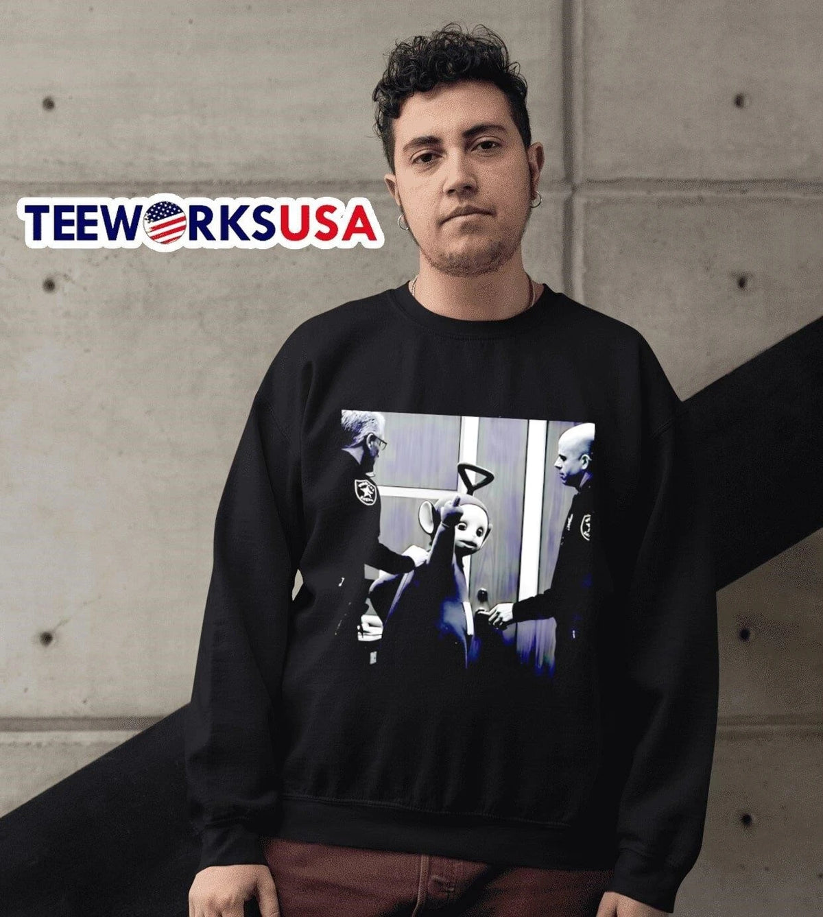 Teletubby Flipping The Bird - Adult & Kids T-Shirts, Sweatshirts & Hoodies apparel design preview 6