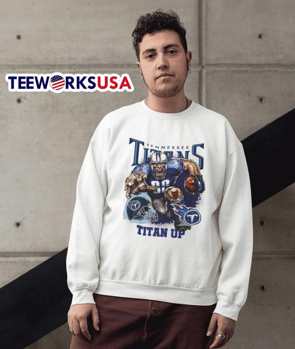 Tennessee Titans mascot titan up - Adult & Kids T-Shirts, Sweatshirts & Hoodies apparel design preview 3