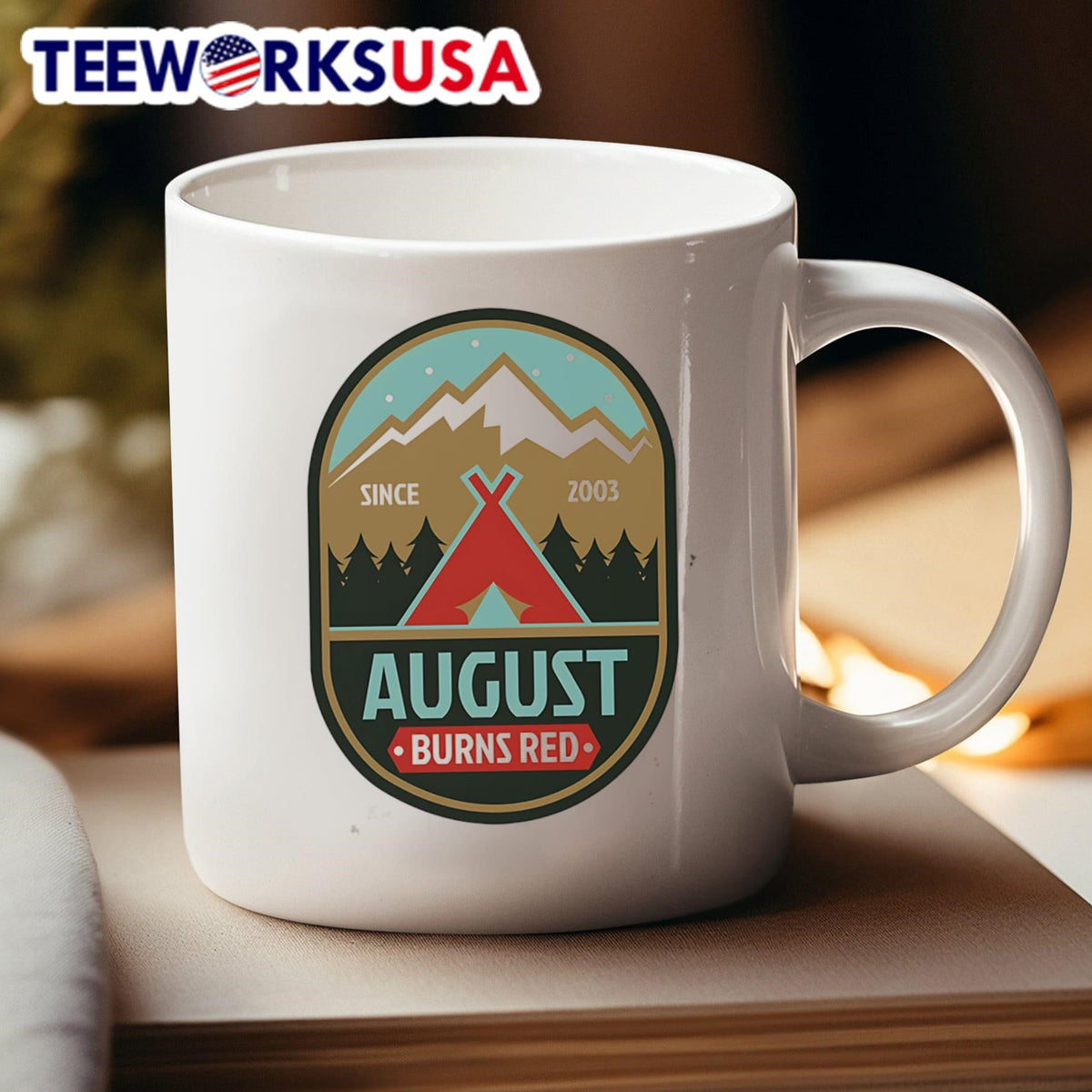 Tent August burns red sice 2003 - Adult & Kids T-Shirts, Sweatshirts & Hoodies apparel design preview 4