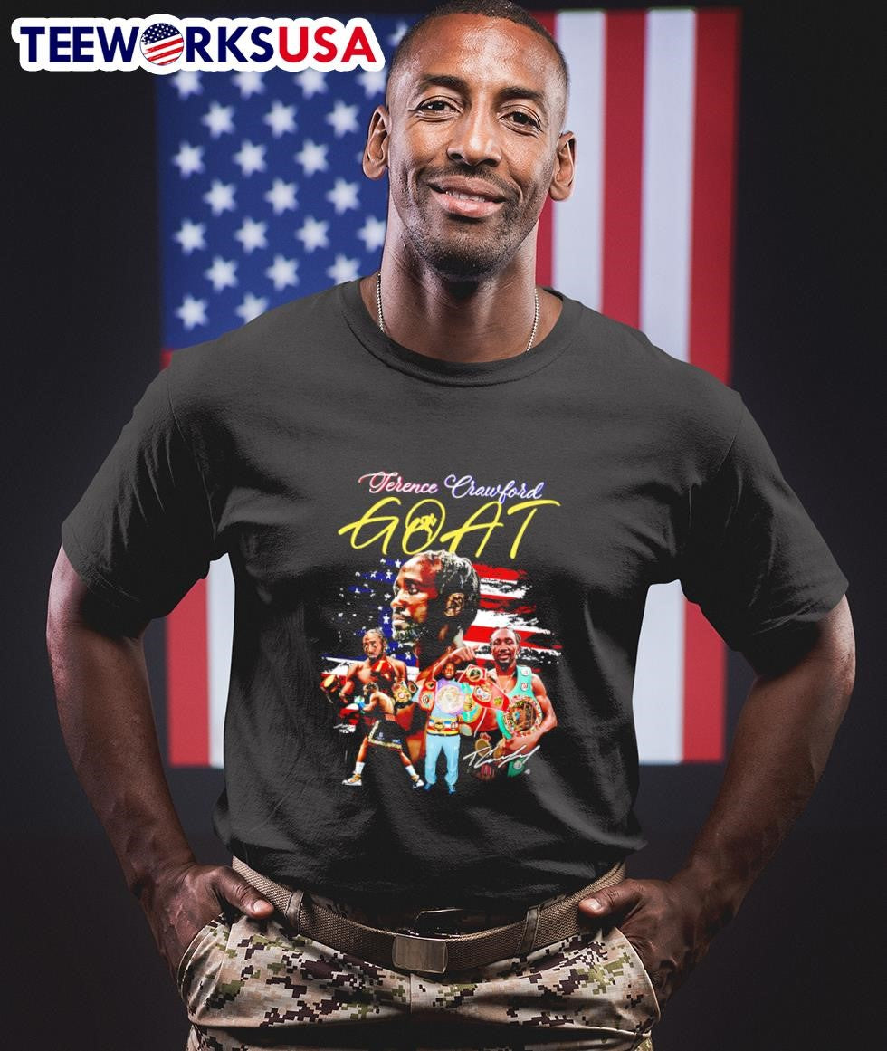 Terence Crawford Goat American flag - Adult & Kids T-Shirts, Sweatshirts & Hoodies apparel design preview 1