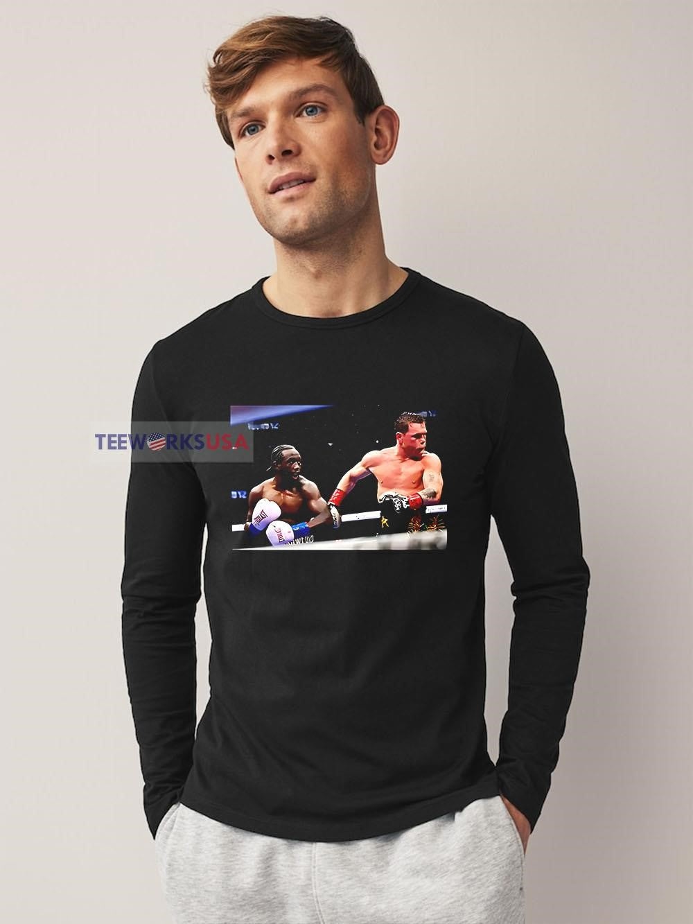 Terence Crawford Punches Canelo Alvarez - Adult & Kids T-Shirts, Sweatshirts & Hoodies apparel design preview 3
