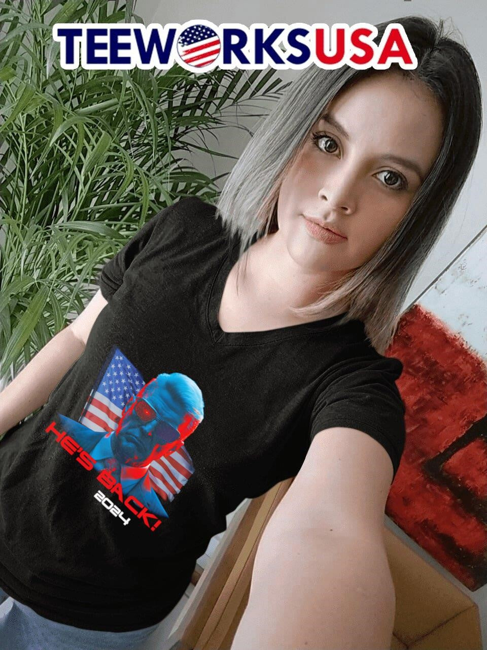 Terminator Trump he's back - Adult & Kids T-Shirts, Sweatshirts & Hoodies apparel design preview 4