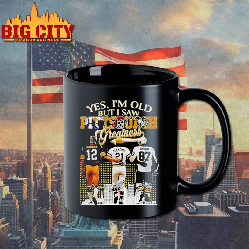 Terry Bradshaw Roberto Clemente Sidney Crosby yes I'm - Adult & Kids T-Shirts, Sweatshirts & Hoodies apparel design preview 3